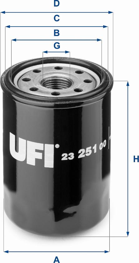 UFI 23.251.00 - Oil Filter autospares.lv