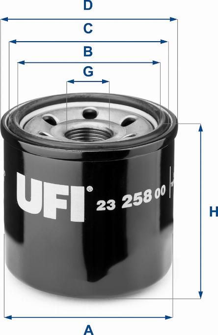 UFI 23.258.00 - Oil Filter autospares.lv
