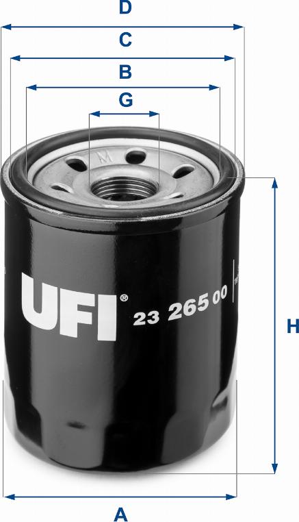 UFI 23.265.00 - Oil Filter autospares.lv