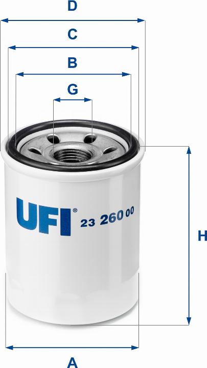 UFI 23.260.00 - Oil Filter autospares.lv