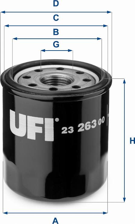 UFI 23.263.00 - Oil Filter autospares.lv