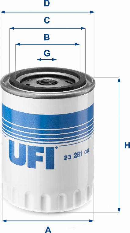 UFI 23.281.00 - Oil Filter autospares.lv