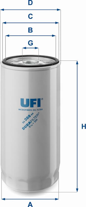 UFI 23.288.00 - Oil Filter autospares.lv