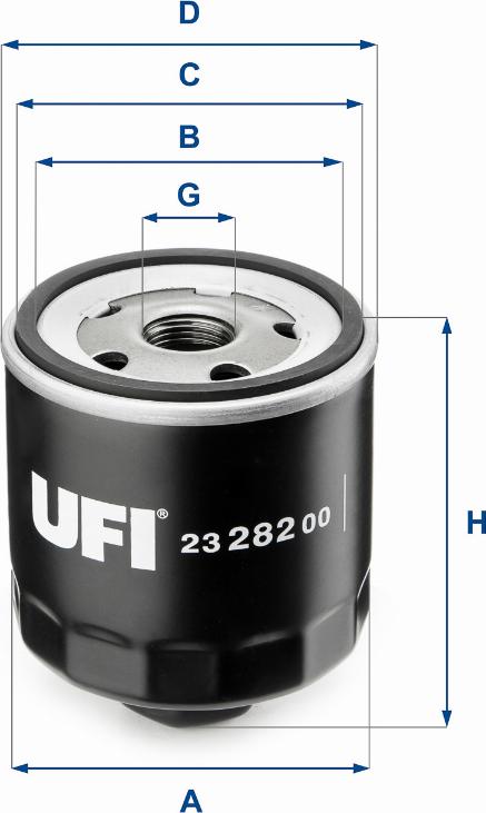 UFI 23.282.00 - Oil Filter autospares.lv