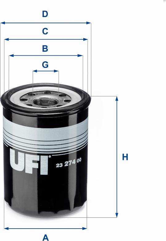 UFI 23.274.00 - Oil Filter autospares.lv