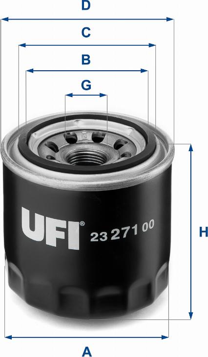 UFI 23.271.00 - Oil Filter autospares.lv