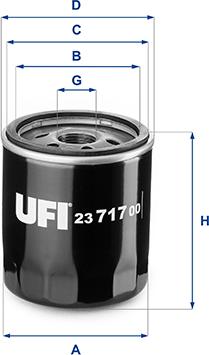 UFI 23.717.00 - Oil Filter autospares.lv