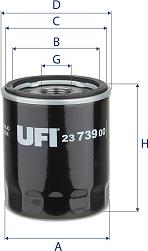 UFI 23.739.00 - Oil Filter autospares.lv