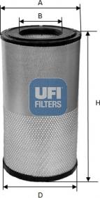 UFI 27.423.00 - Air Filter, engine autospares.lv