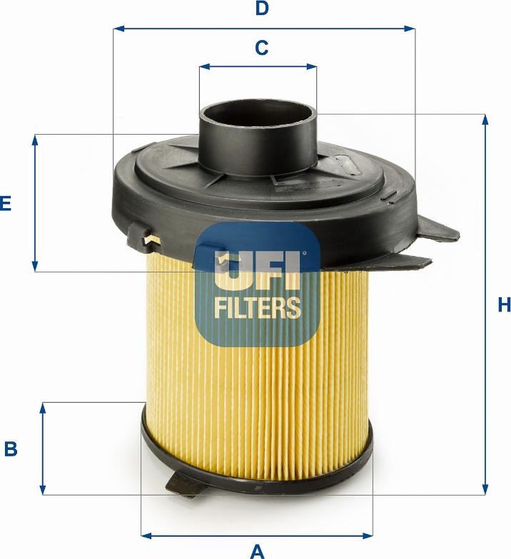 UFI 27.845.02 - Air Filter, engine autospares.lv