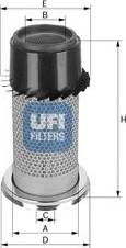 UFI 27.293.00 - Air Filter, engine autospares.lv