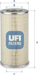 UFI 27.C63.00 - Air Filter, engine autospares.lv