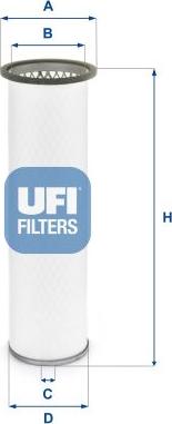 UFI 27.C76.00 - Air Filter, engine autospares.lv