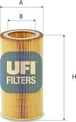 UFI 27.H08.00 - Air Filter, engine autospares.lv