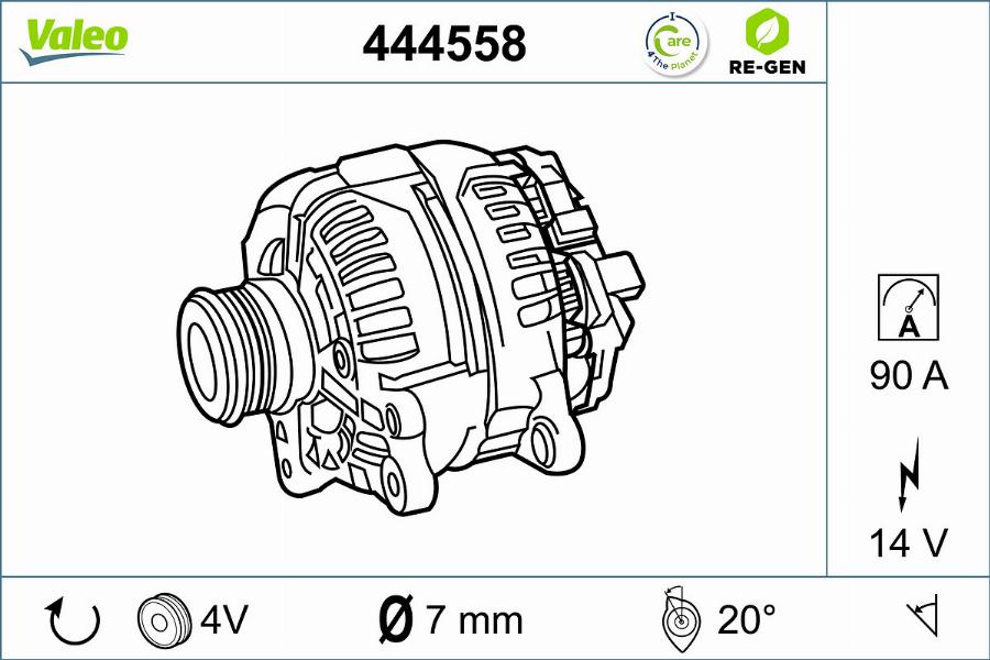 Valeo 444558 - Alternator autospares.lv