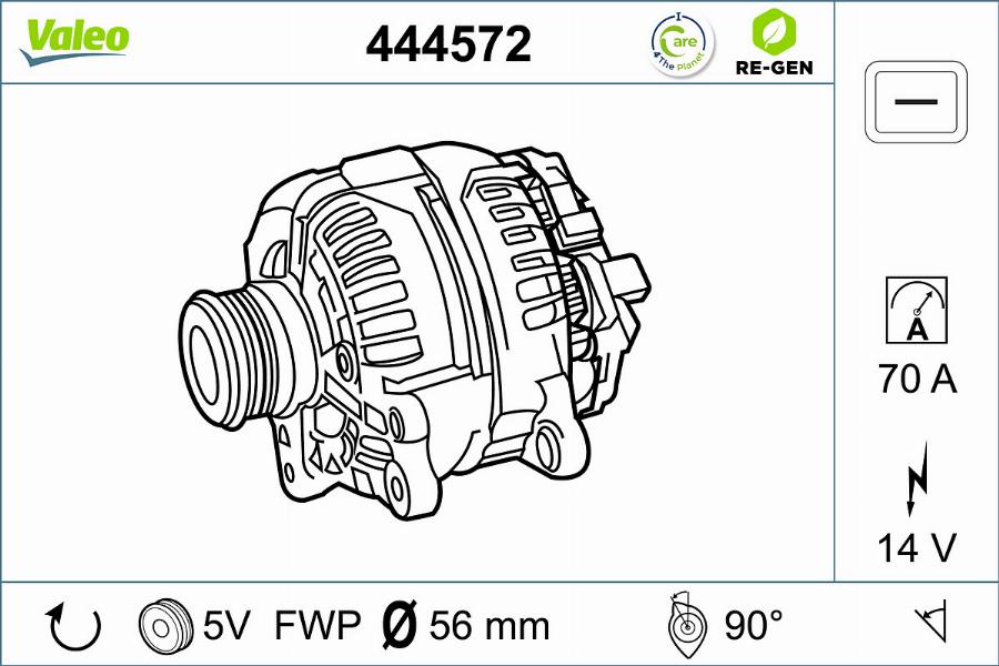 Valeo 444572 - Alternator autospares.lv