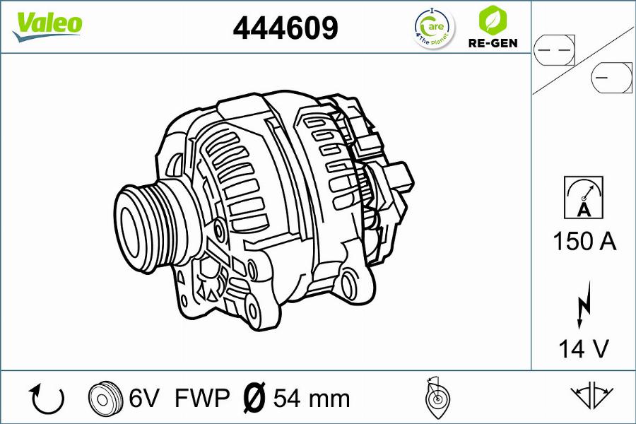 Valeo 444609 - Alternator autospares.lv