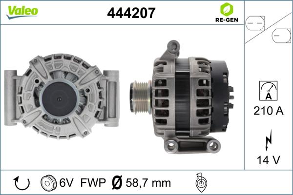 Valeo 444207 - Alternator autospares.lv