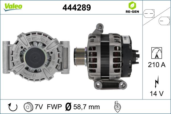 Valeo 444289 - Alternator autospares.lv