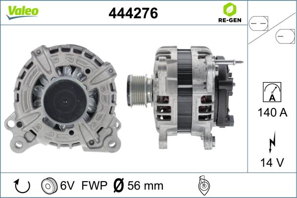 Valeo 444276 - Alternator autospares.lv