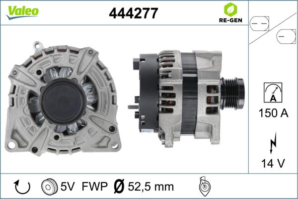 Valeo 444277 - Alternator autospares.lv