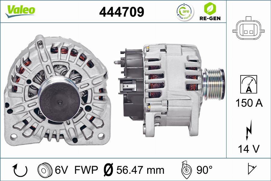 Valeo 444709 - Alternator autospares.lv