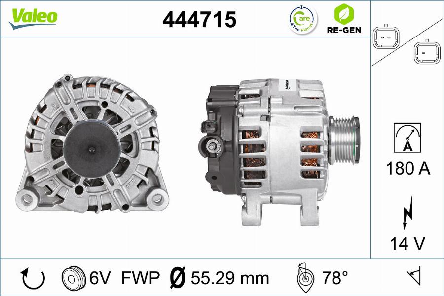 Valeo 444715 - Alternator autospares.lv