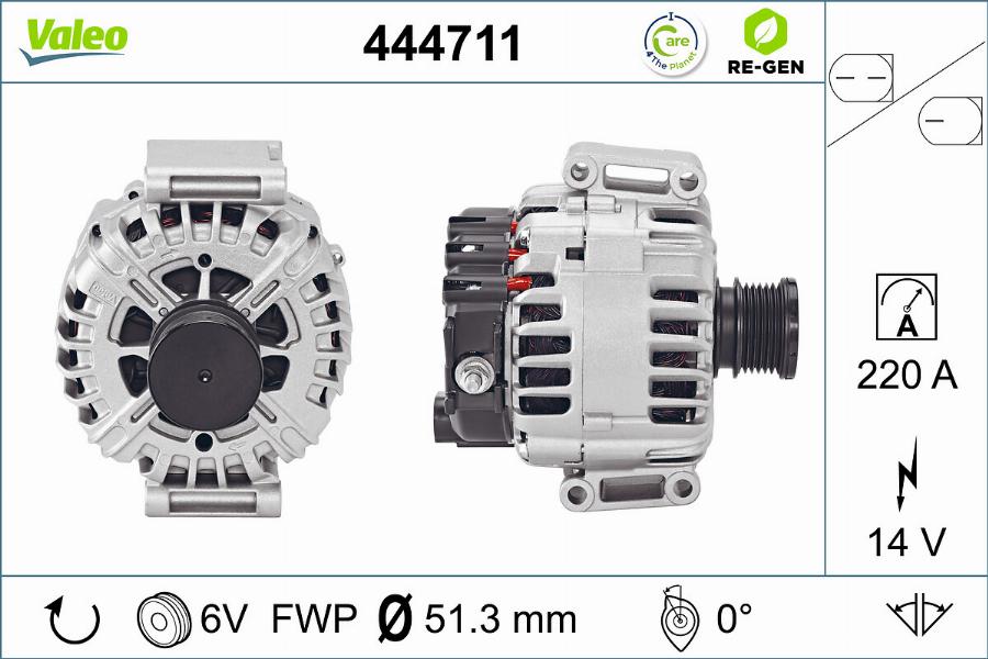 Valeo 444711 - Alternator autospares.lv