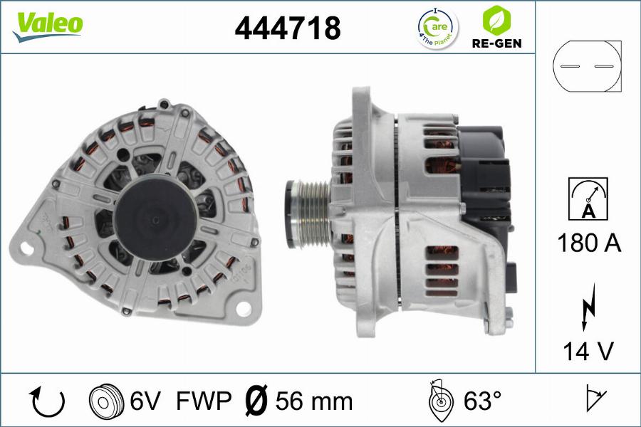 Valeo 444718 - Alternator autospares.lv