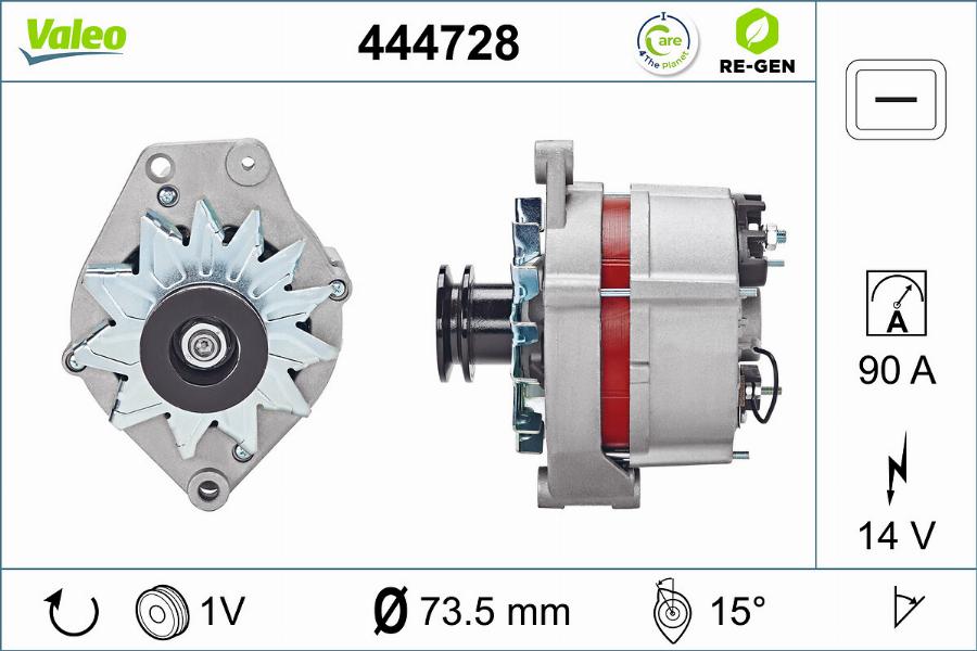 Valeo 444728 - Alternator autospares.lv