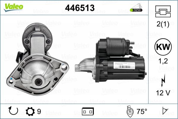 Valeo 446513 - Starter autospares.lv