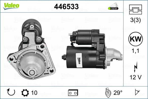 Valeo 446533 - Starter autospares.lv