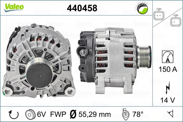 Valeo 44.04.58 - Alternator autospares.lv