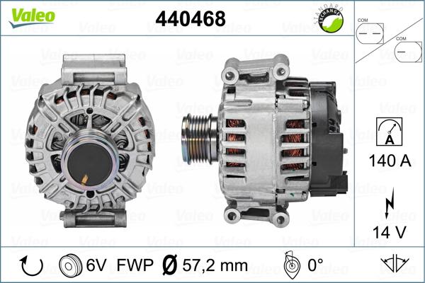 Valeo 440468 - Alternator autospares.lv