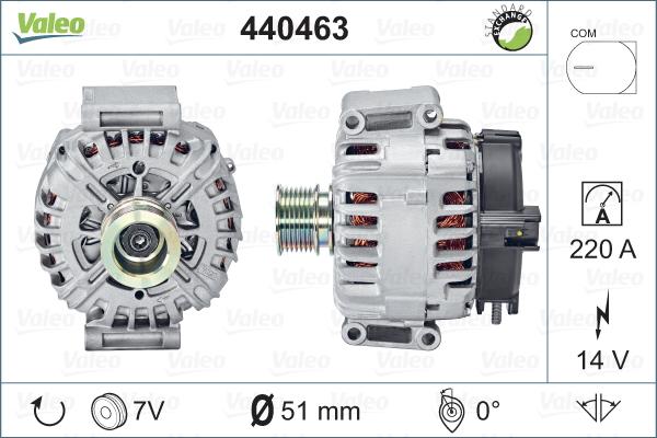 Valeo 440463 - Alternator autospares.lv