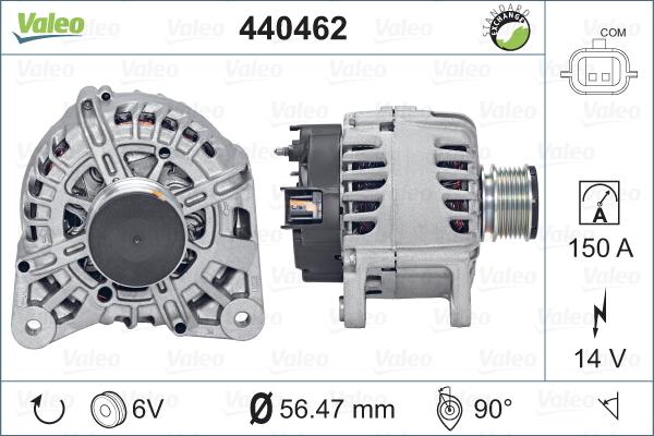 Valeo 440462 - Alternator autospares.lv