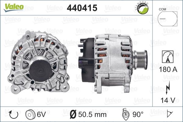 Valeo 440415 - Alternator autospares.lv