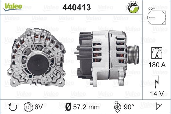 Valeo 440413 - Alternator autospares.lv