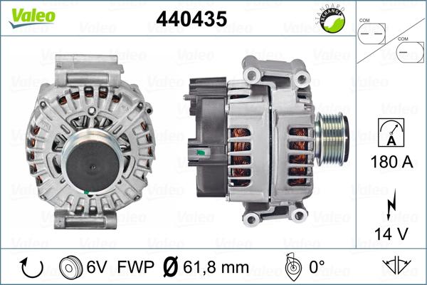 Valeo 440435 - Alternator autospares.lv