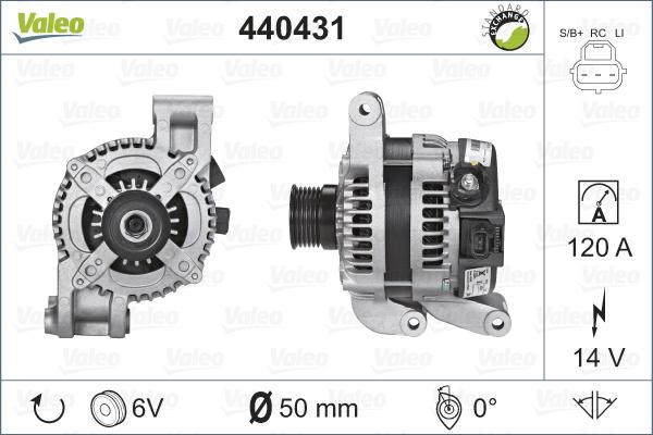 Valeo 440431 - Alternator autospares.lv