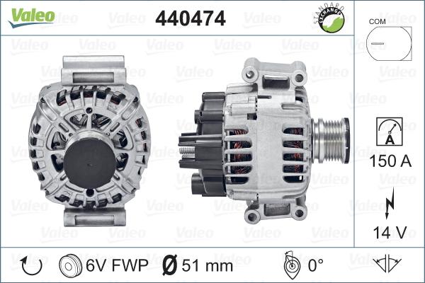 Valeo 440474 - Alternator autospares.lv