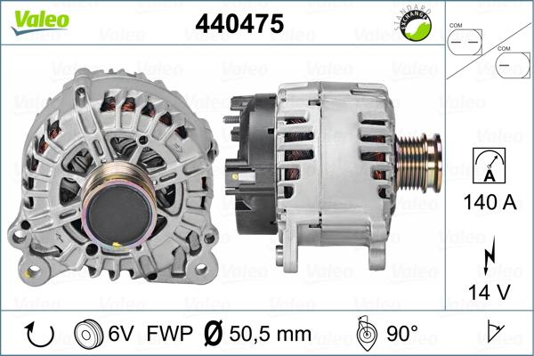 Valeo 440475 - Alternator autospares.lv