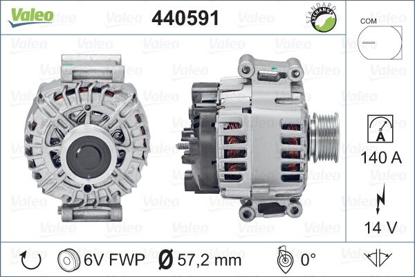 Valeo 440591 - Alternator autospares.lv