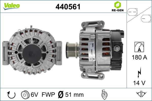 Valeo 440561 - Alternator autospares.lv
