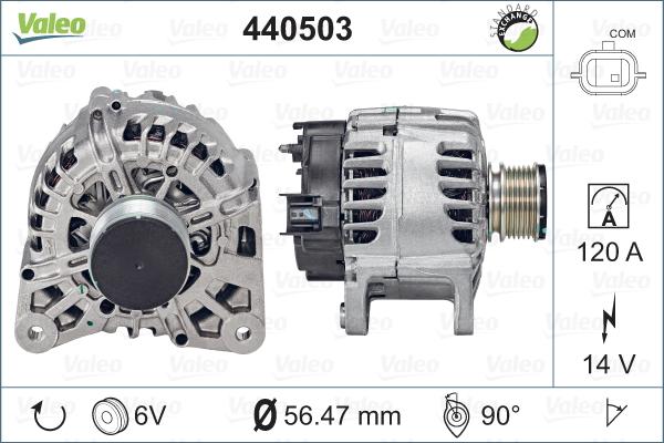 Valeo 440503 - Alternator autospares.lv