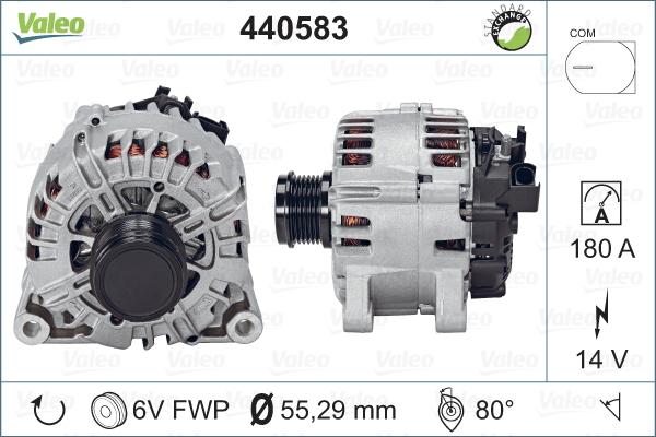 Valeo 440583 - Alternator autospares.lv