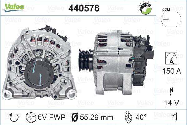 Valeo 440578 - Alternator autospares.lv