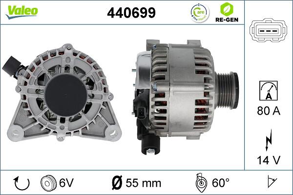 Valeo 440699 - Alternator autospares.lv