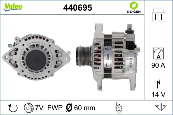 Valeo 440695 - Alternator autospares.lv