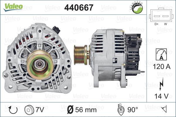 Valeo 440667 - Alternator autospares.lv